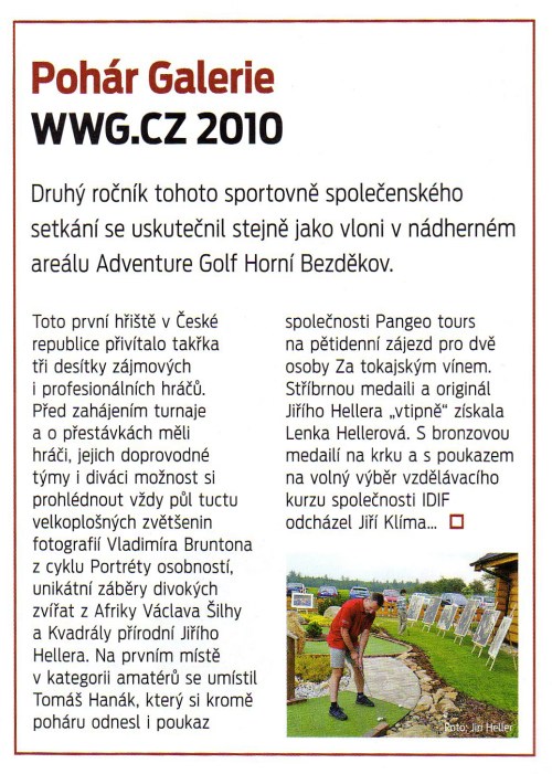 FotoVideo - Pohár Galerie WWG.CZ 2010